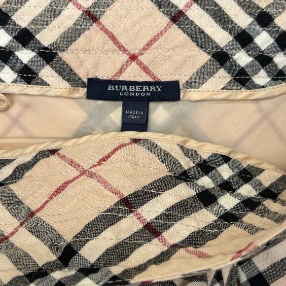 Burberry London Linen Skirt US Size 6 UK Size 8 Lined Tartan - Picture 5 of 10
